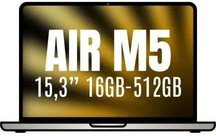 Apple Macbook Air 15,3"/ M5 10-Core CPU/ 16GB/ 512GB SSD/ 10-Core GPU/ Blanco Estrella