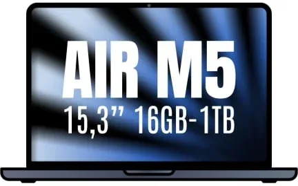 Apple Macbook Air 15,3"/ M5 10-Core CPU/ 16GB/ 1TB SSD/ 10-Core GPU/ Medianoche