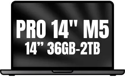 Apple Macbook Pro 14"/ M5 Max 18-Core CPU/ 36GB/ 2TB SSD/ 32-Core GPU/ Negro Espacial