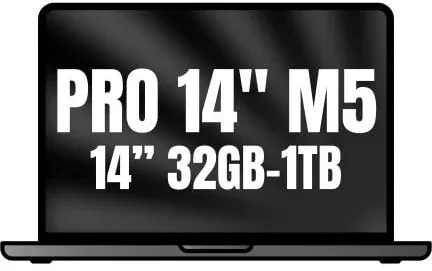 Apple Macbook Pro 14"/ M5 10-Core CPU/ 32GB/ 1TB SSD/ 10-Core GPU/ Negro Espacial