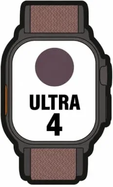 Apple Watch Ultra 4/ GPS/ 49mm/ Caja de Titanio Negro/ Correa Loop Alpine Burdeos L
