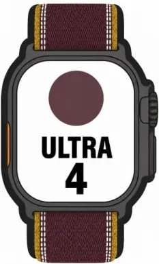 Apple Watch Ultra 4/ GPS/ 49mm/ Caja de Titanio Negro/ Correa Loop Trail Burdeos M/L