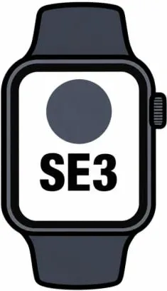 Apple Watch SE3/ GPS/ 40mm/ Caja de Aluminio Medianoche/ Correa Deportiva Azul Marino M/L