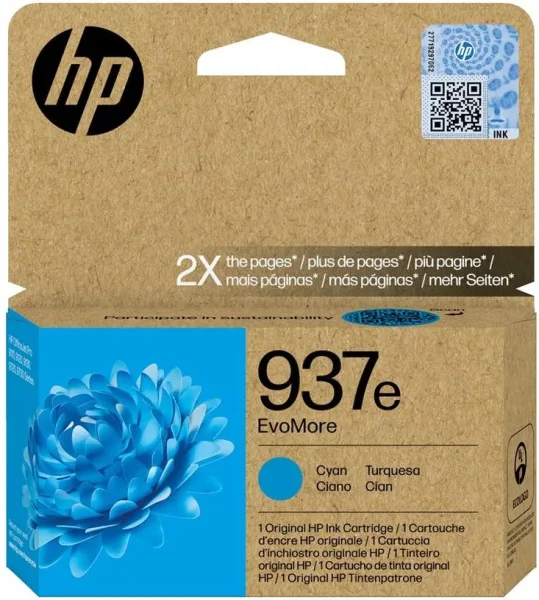 Cartucho tinta hp 937e cian officejet pro 9110b - 9120