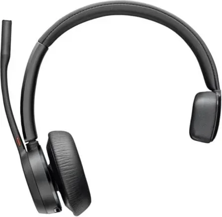 Auricular Inalámbrico Poly Voyager 4310-M para Microsoft Teams + Adaptador BT700 + Base de Carga/ con Micrófono/ Bluetooth/ Negro