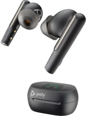 Auriculares Bluetooth Poly Voyager Free 60+ UC M con estuche de carga + Adaptador BT700/ Autonomía 10h/ Negros