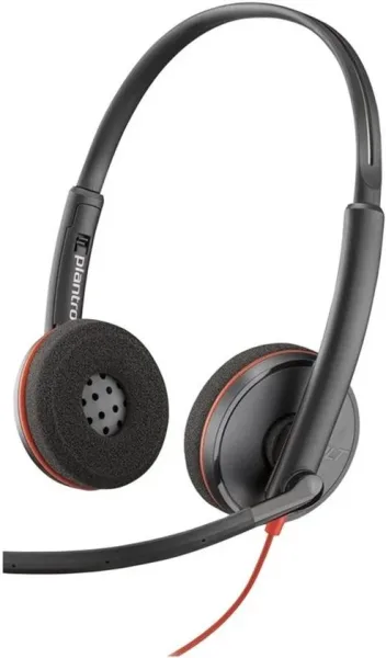 Auriculares Poly Blackwire 3220 + Adaptador USB-C/A/ con Micrófono/ Bulk/ Negros
