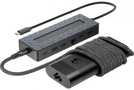 Pack Docking USB Tipo-C y Cargador Universal para Portátil HP 9H0H9AA