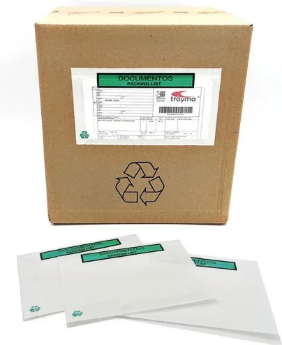 Caja 1000 Sobres Adhesivos Pack List 100% Papel 240X130 Mm Impreso Documentos Packing List S2757 F-P