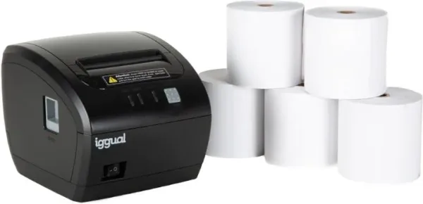 Kit impresora térmica tickets TP7001 + 5 rollos 80