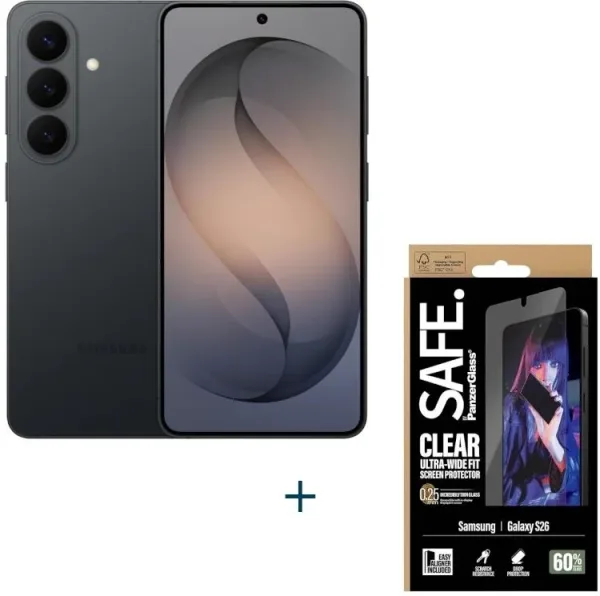 Samsung Galaxy S26 5G 256Gb EE Black + Protec SAFE