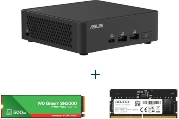 Asus NUC 15 Pro RNUC15CRKI300002 Core 3+8GB+500GB