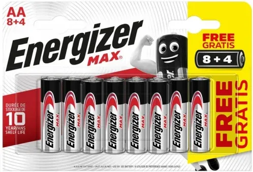 Blister 8 + 4 Pilas Max Tipo Lr6 (Aa) Energizer E301531604