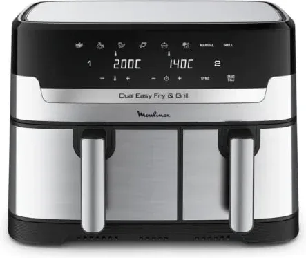 Freidora por Aire Airfryer / Sin Aceite Moulinex Dual Easy Fry & Grill/ 2450W/ Capacidad 8.3L