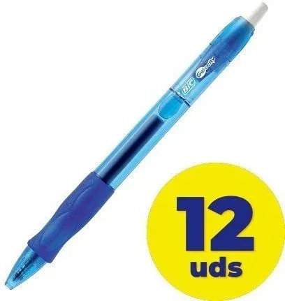 Caja de Bolígrafos de Tinta de Gel Bic Gelocity 526274/ 12 unidades/ Azules