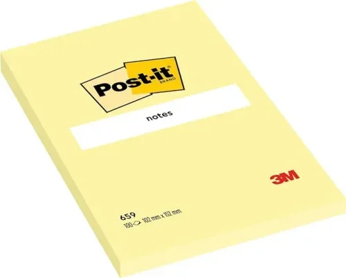 Blocs 100 Hojas Notas Grandes Adhesivas 101X152Mm Canary Yellow 659 Post-It 7100172752