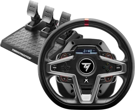 Thrustmaster 4460182 mando y volante Negro USB Volante + Pedales Analógico/Digital PC, Xbox One, Xbox One S, Xbox One X, Xbox Series S, Xbox Series X