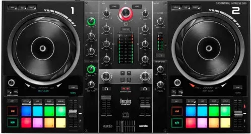 Hercules Inpulse 500 DVS (Sistema de vinilo digital) para scratch digital Negro