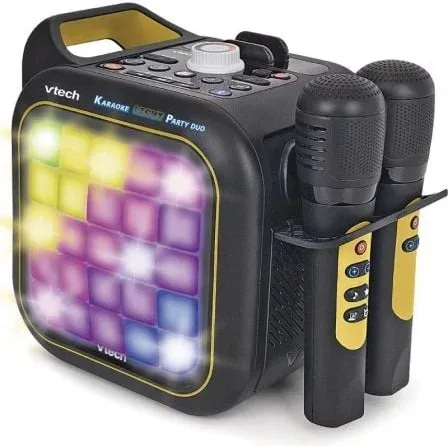 Altavoz con Bluetooth Vtech Karaoke light party Duo Golden edition/ Incluye 2 microfonos