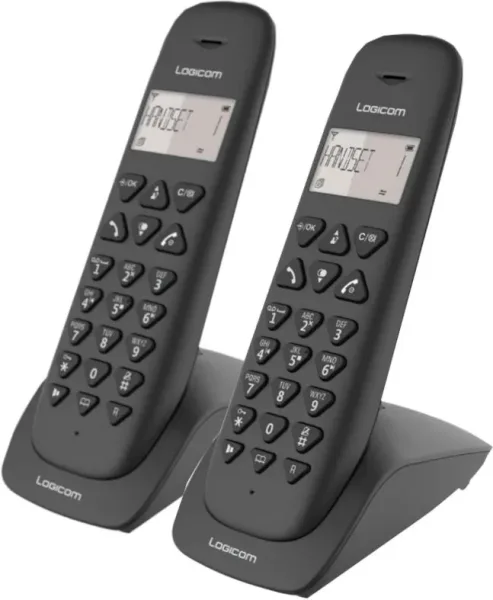 Logicom Telefono DECT Vega 250 Negro Duo
