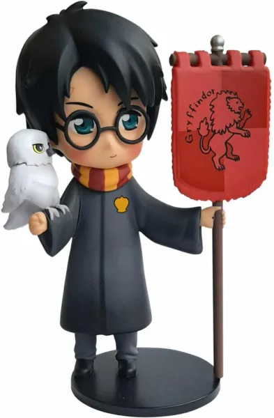 Figura plastoy harry potter harry potter con hedwig y estandarte gryffindor