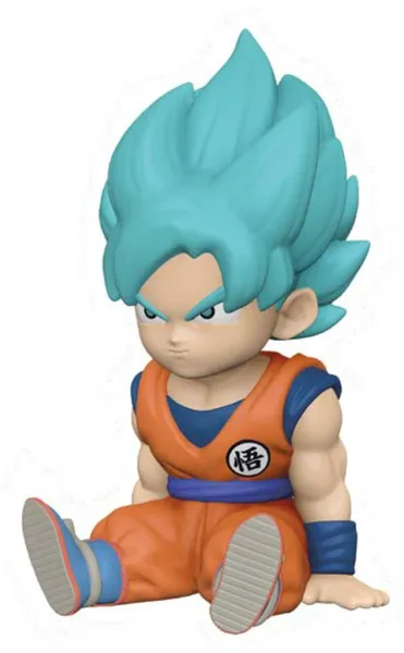 Figura hucha plastoy dragon ball super saiyan blue son goku