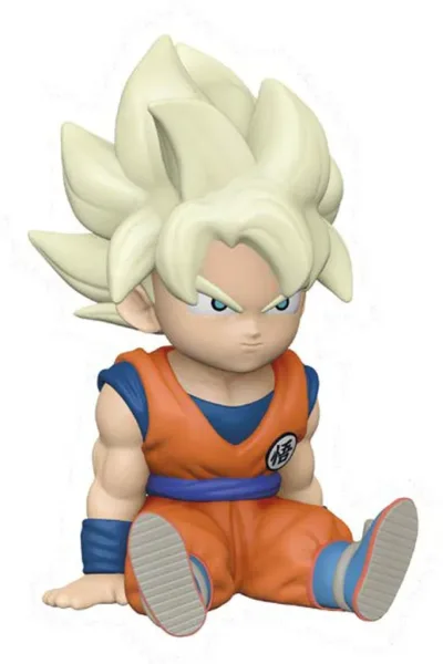 Figura hucha plastoy dragon ball super saiyan son goku