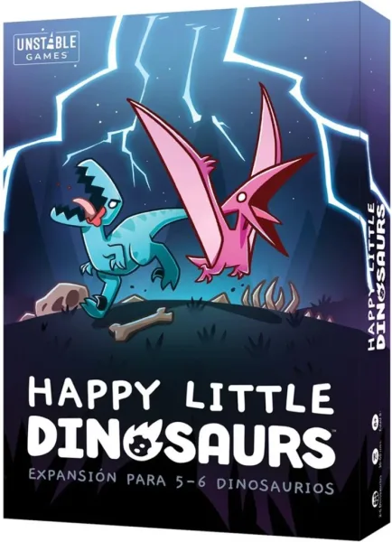 Juego de mesa happy little dinosaurs expansion para 5 - 6 dinosaurios (jugadores)