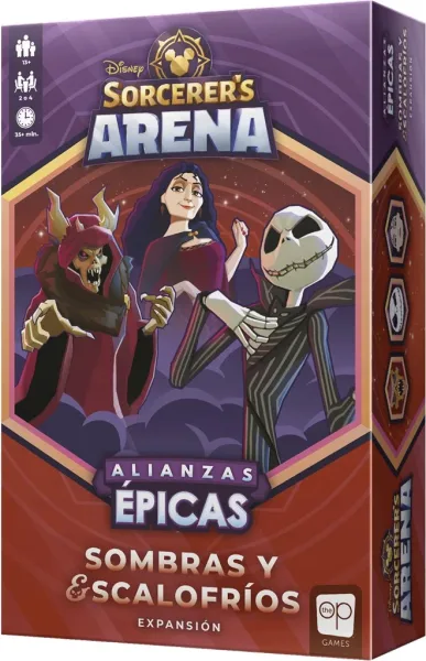 Juego de mesa disney sorcerer arena sombras y escalofrios expansion edad recomendada 13 años