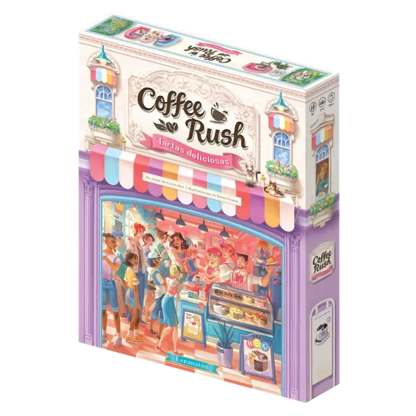Juego de mesa coffee rush: tartas deliciosas