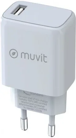 Cargador de Pared Muvit For Change MCACC0002/ 1xUSB/ 15W