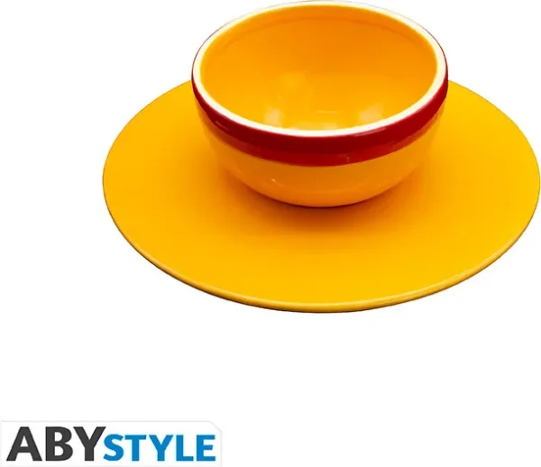 Set cuenco y platillo abystyle one piece sombrero de paja