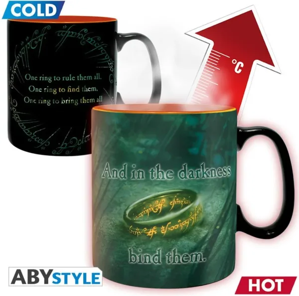 Taza termica abystyle el señor de los anillos sauron 460ml