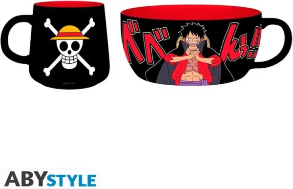 Set taza + bowl abystyle one piece luffy