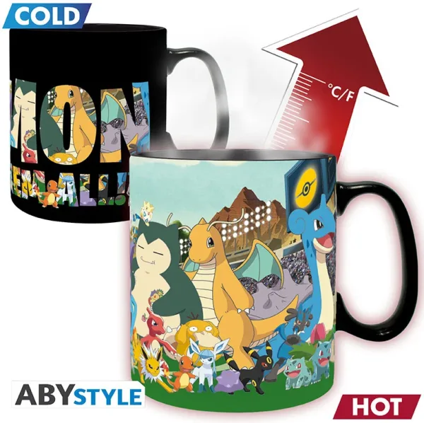 Taza termica abystyle pokemon ¡atrápalos a todos!
