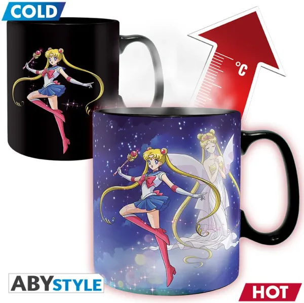 Taza termica abystyle sailor moon sailor & chibi