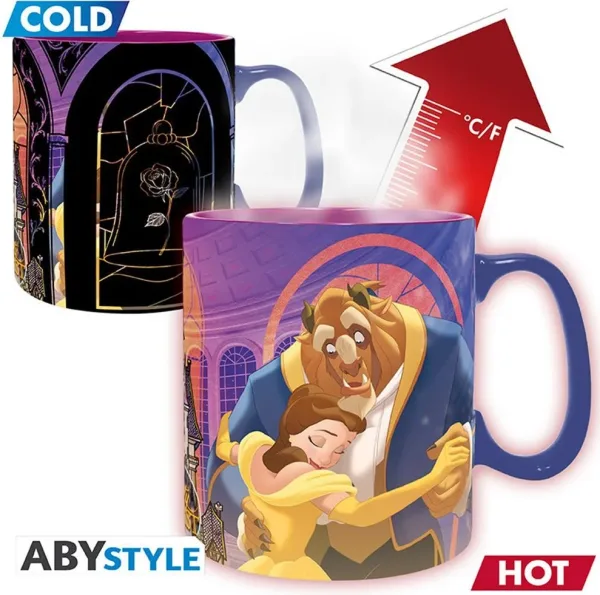 Taza termica abystyle disney la bella y la bestia 460ml