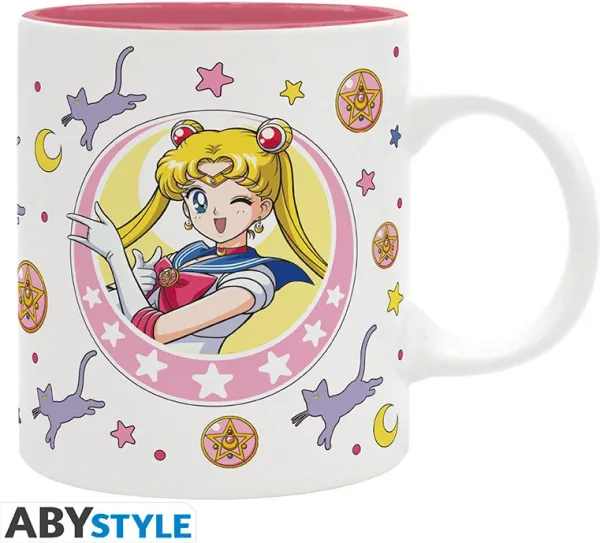Taza sailor moon luna y patch 320 ml