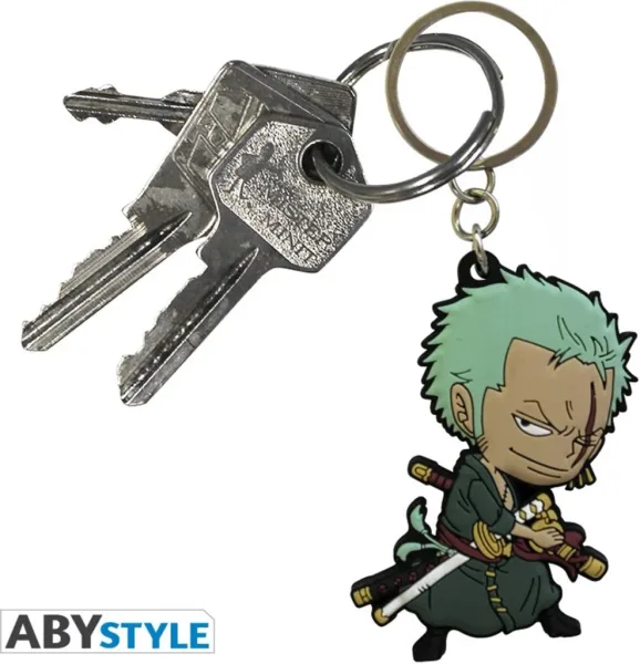Llavero pvc abystyle one piece zoro super deformed