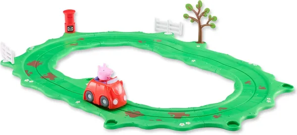 Peppa pig circuito cochecito rojo