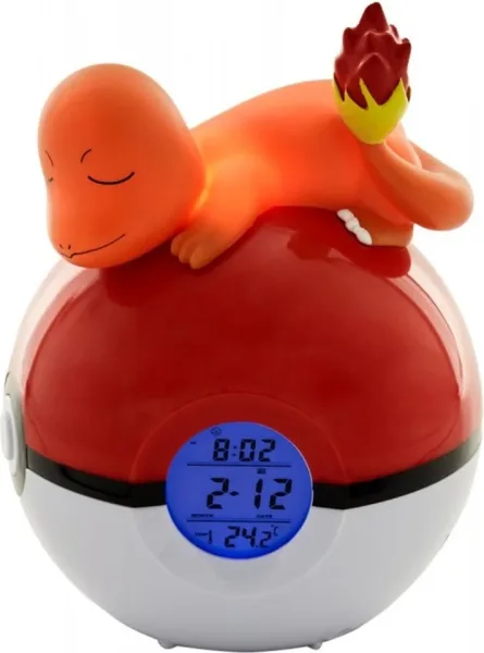 Lampara reloj despertador teknofun madcow entertainment nintendo pokemon charmander LED