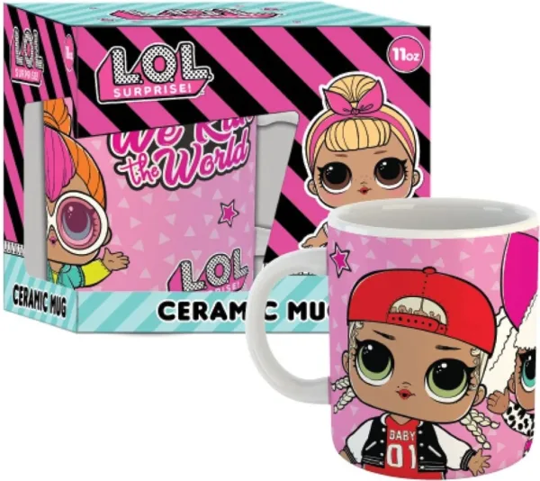 Taza gb eye lol surprise ceramica en caja de regalo rosa