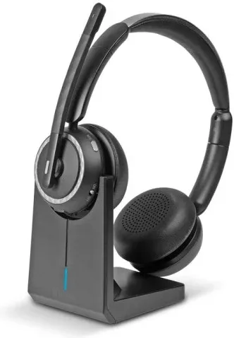 Lindy L118 Auriculares Inalámbrico Diadema Oficina/Centro de llamadas USB Tipo C Bluetooth Base de carga Negro