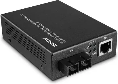 Lindy 25119 convertidor de medio 850 nm Multimodo Negro