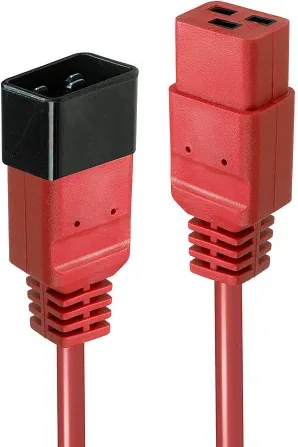 Lindy 30125 cable de transmisión Negro, Rojo 3 m C20 acoplador C19 acoplador