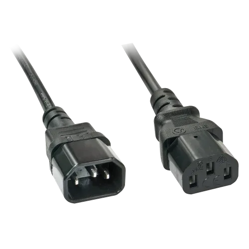Lindy 30331 cable de transmisión Negro 2 m C14 acoplador C13 acoplador