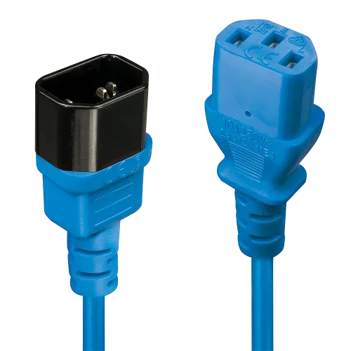Lindy 30470 cable de transmisión Azul 0,5 m C14 acoplador C13 acoplador