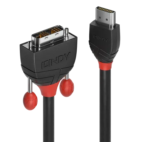 Lindy 36270 adaptador de cable de vídeo 0,5 m HDMI tipo A (Estándar) DVI-D Negro