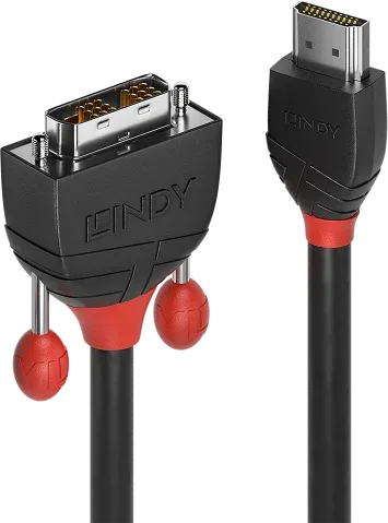 Lindy 36273 adaptador de cable de vídeo 3 m HDMI tipo A (Estándar) DVI-D Negro