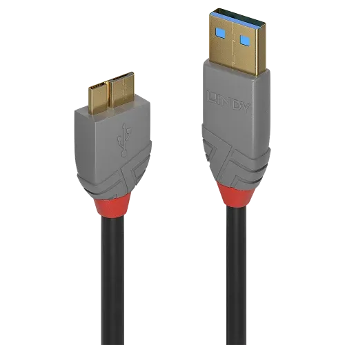 Lindy 36765 cable USB USB 3.2 Gen 1 (3.1 Gen 1) 0,5 m USB A Micro-USB B Negro